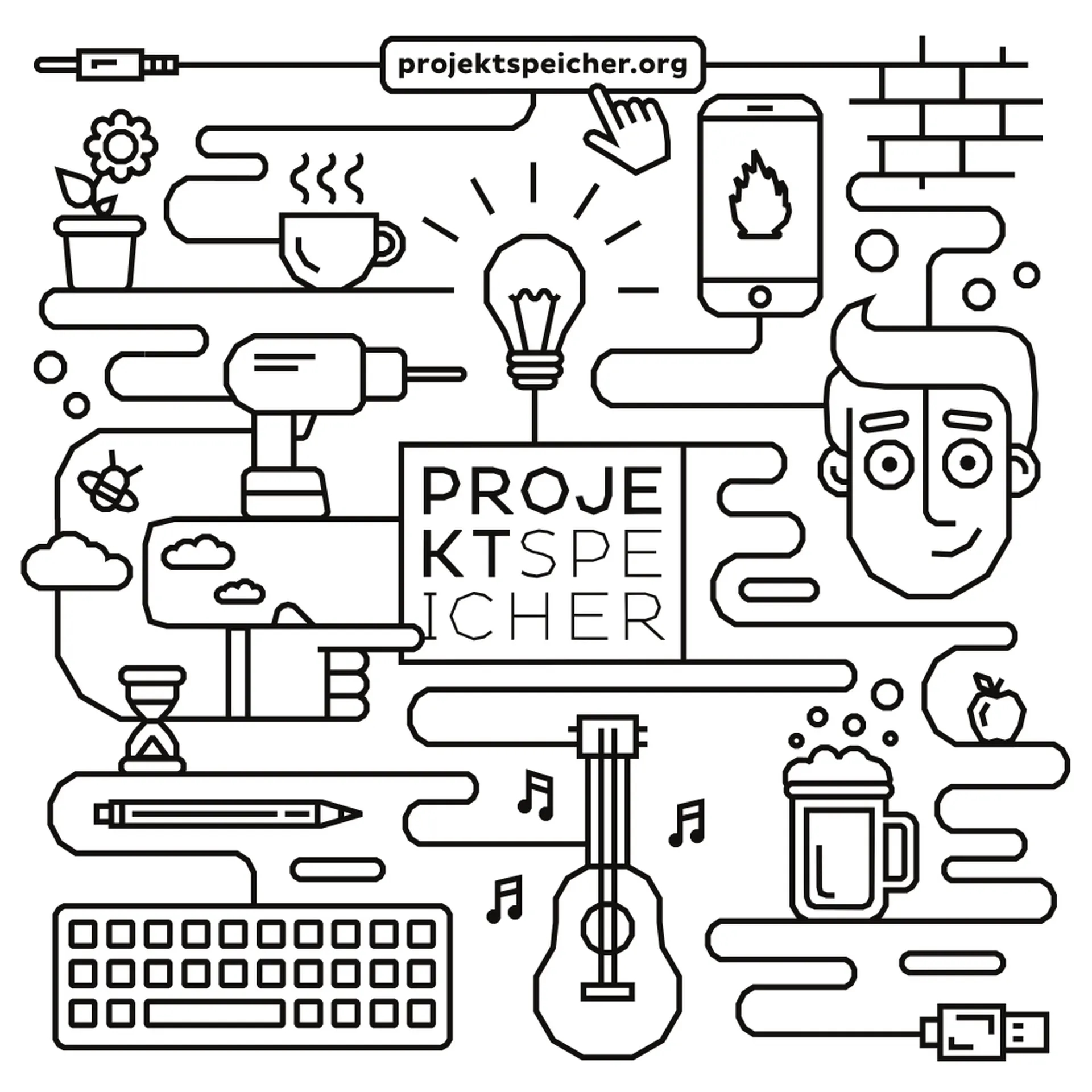 Eine Illustration von Dingen aus dem Projektspeicher